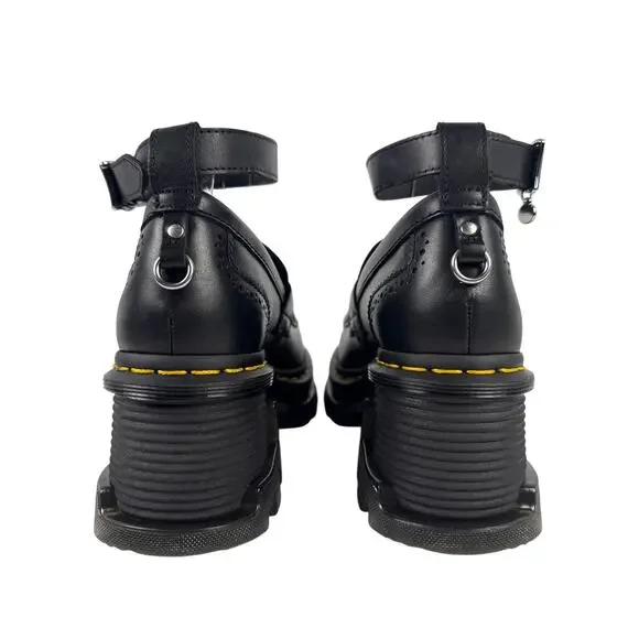 Dr. Martens Wednesday Adams Corran Loafers Womens 7 Black Leather EU38 - Picture 5 of 9